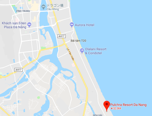 プルクラリゾート ダナン Pulchra Resort Da Nangの地図